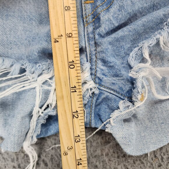 Levi's Shorts Womens 32 Blue 501 Premium Big E Button Fly Cut Off 100% Cotton - Picture 6 of 15